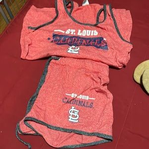 New Woman’s Cardinal Shorts & tank top set size m